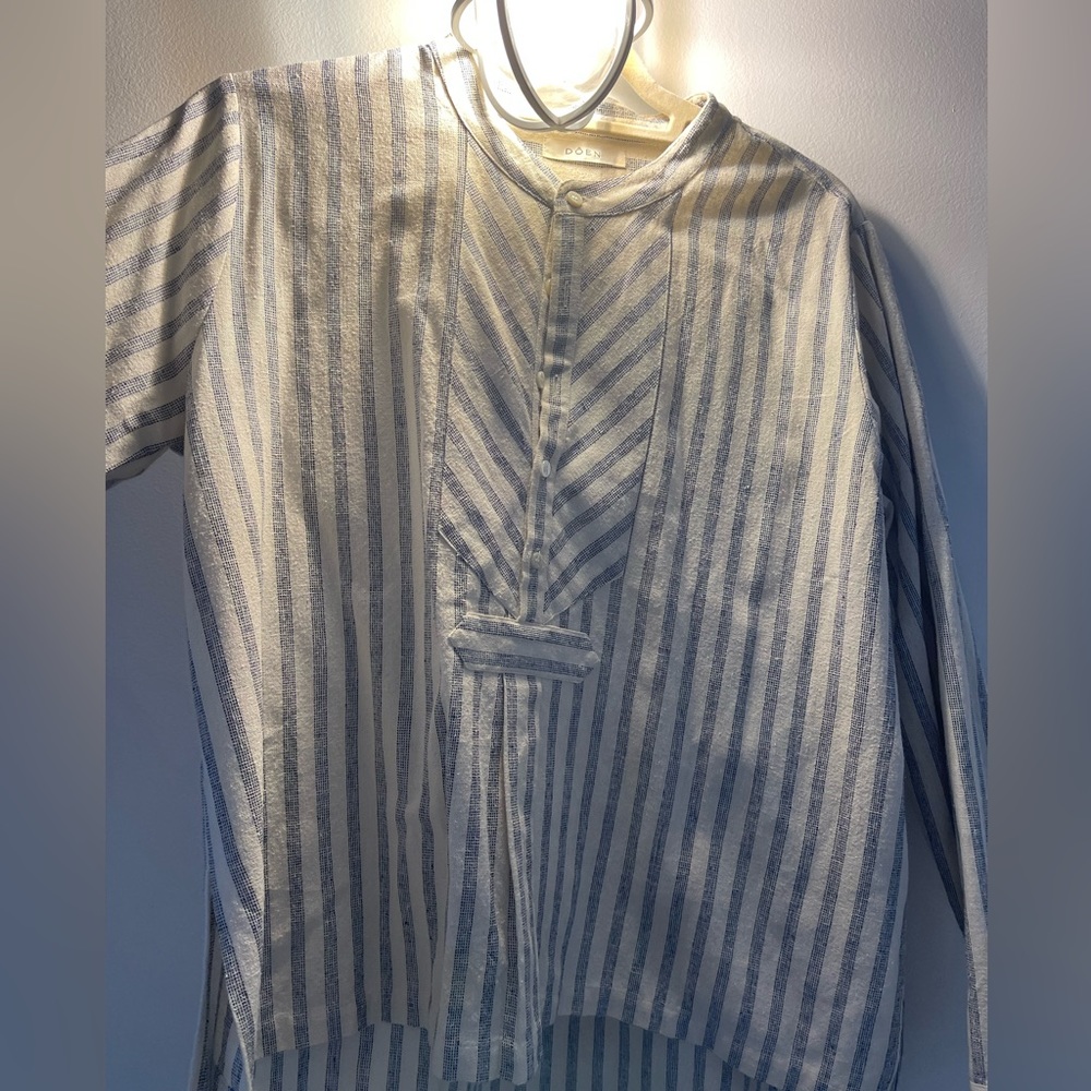 Doen Small Striped Silk Tunic